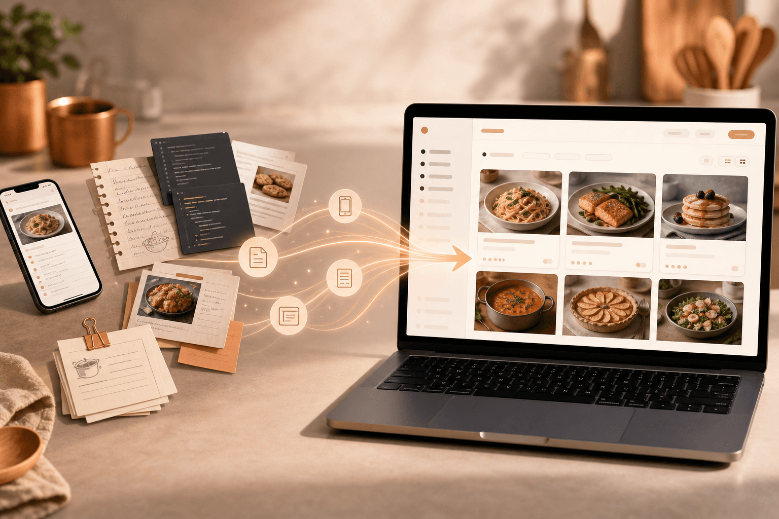 Recipe import from notes and spreadsheets